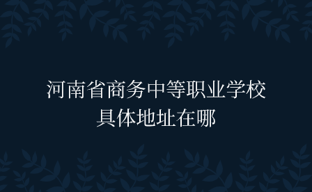 河南省商務(wù)中等職業(yè)學(xué)校具體地址